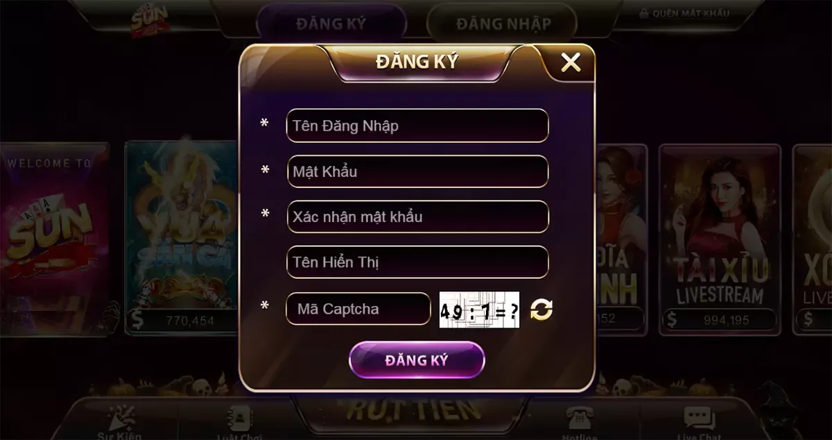 Hướng dẫn đăng ký Sunclub tài khoản mới