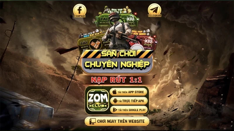 Anh em chọn mục tải app Zomclub phù hợp với hệ điều hành đang sử dụng